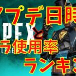 【APEX シーズン10 開始日時】アプデの日時と最新版キャラ使用率ランキング！【アップデート】