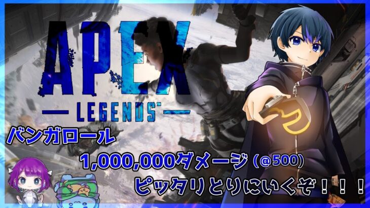 【APEX LEGENDS】バンガロール　ダメージトラッカー【1,000,000】ピッタリ乗せるためのゲキムズぺっくす【Vtuber】