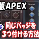 【ＰＣ版ＡＰＥＸ】エーペックスで同じバッジを簡単に３つ付ける方法【2020.5.20 使用不可】