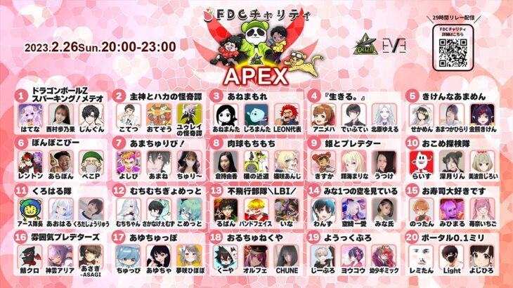 【APEX】FDCチャリティ(イベント) きけんなあまめんWIN【せかめん】