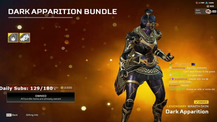 Movement Player Unlocks The Dark Apparition Wraith Skin…