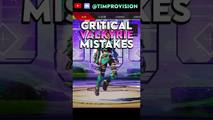 Critical Valkyrie Mistakes In Apex Legends! #shorts