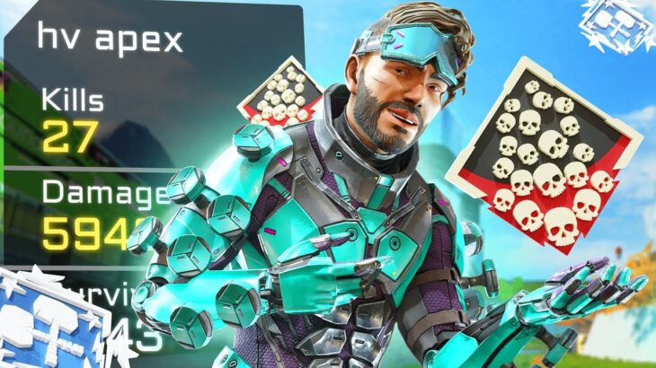 SOLO Mirage and 27 KILLS & 5,900 Damage Apex Legends Gameplay