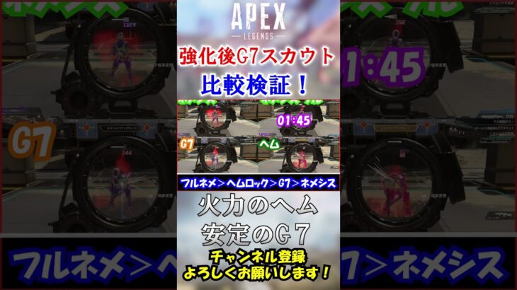 【APEX/シーズン21】比較検証で判明！強化後G7、実は○○です。 #Shorts【初心者】