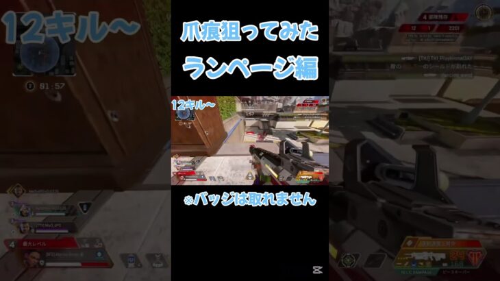 バッジくれよぉ〜〜 #apex #キル集 #爪痕