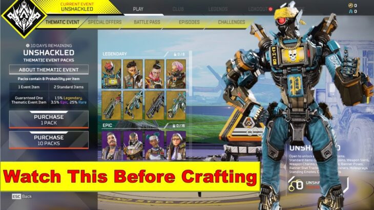 Watch this before you Craft any Unshackled Event Skins #Shorts