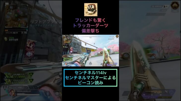 狙い目は黄色い壁の真ん中ちょい下辺りです。#apexlegends #センチネルマスター #センチネル #センチネル114lv #偏差撃ち　#スパロー #オリンパス #トラッカーダーツ#ヒント