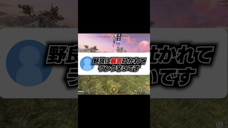 Q：野良に暴言吐かれてAPEXランク辛いです【APEX エーペックスレジェンズ】 #Shorts