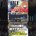 レベル爆上がり中？現行のランク分布のダイア帯が驚愕の30パーセント！【 APEX のったん エペ解説 】#apex #apexlegends #のったん #エペ解説 #エペ