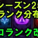 【APEX】シーズン25ランク分布 ソロランク改善？【エーペックス】