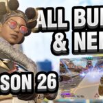 All Buffs & Nerfs Apex Season 26 – INSANE Bangalore Buffs, Caustic, And Controller Legends!