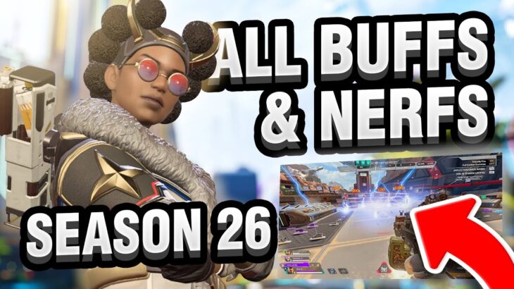 All Buffs & Nerfs Apex Season 26 – INSANE Bangalore Buffs, Caustic, And Controller Legends!
