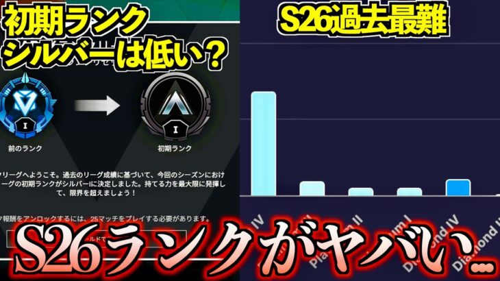 【環境崩壊】S26ランクが史上最難関に…初期ランクの真実も含めて解説します。【APEX LEGENDS】