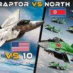 F-22 Raptor Vs 10x North Korean Mig-29 Fulcrum | Deep Interdiction | Digital Combat Simulator | DCS