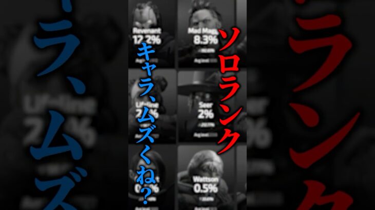 ソロランク最強キャラは○○　#apex #apexlegends #ランク#エペ #エーペックス