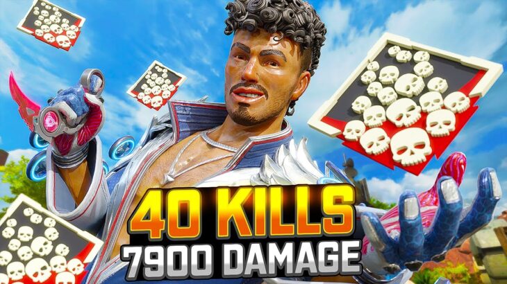 Absolutely INSANE 40 KILLS and 7,900 Damage in One Game Mirage Apex Legends